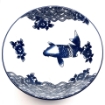 Picture of Ceramic Bowl with Blue Fish and Flower Design 5"