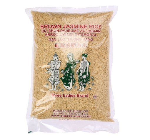 Picture of Three Ladies Brand Brown Jasmine Rice 5 Pounds